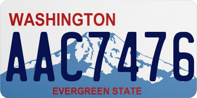 WA license plate AAC7476