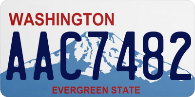 WA license plate AAC7482