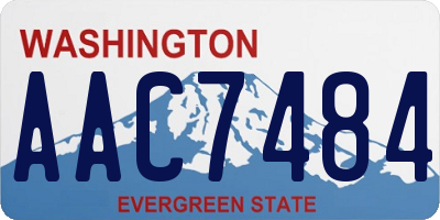 WA license plate AAC7484