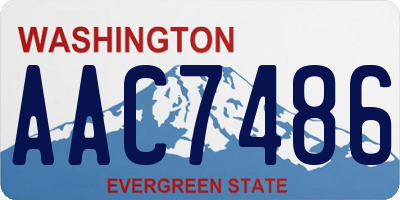 WA license plate AAC7486