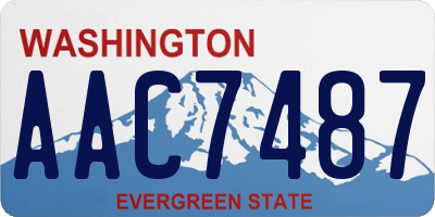 WA license plate AAC7487