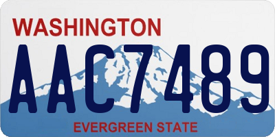 WA license plate AAC7489