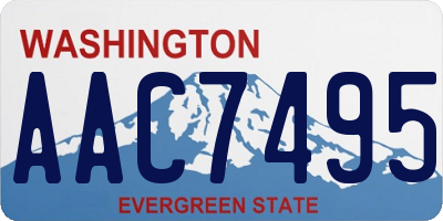WA license plate AAC7495