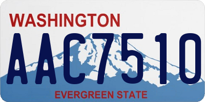 WA license plate AAC7510