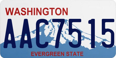 WA license plate AAC7515