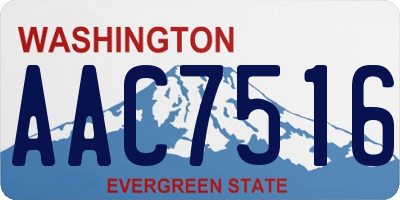 WA license plate AAC7516