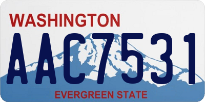 WA license plate AAC7531