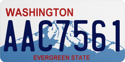 WA license plate AAC7561