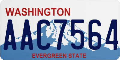 WA license plate AAC7564