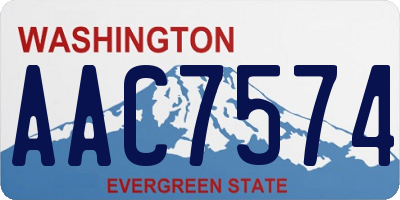 WA license plate AAC7574