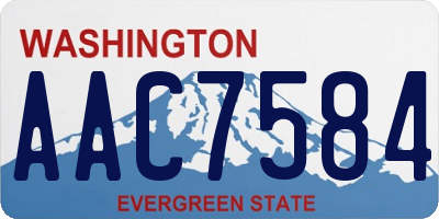 WA license plate AAC7584