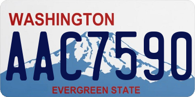WA license plate AAC7590