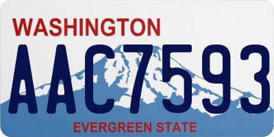 WA license plate AAC7593