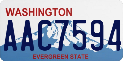 WA license plate AAC7594
