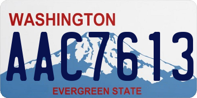 WA license plate AAC7613