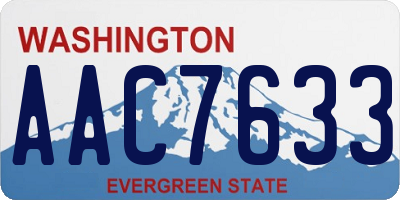 WA license plate AAC7633