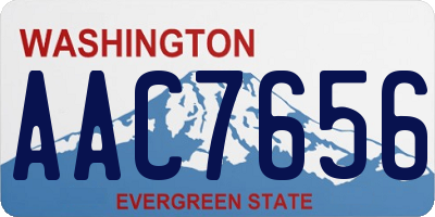 WA license plate AAC7656