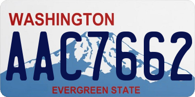 WA license plate AAC7662