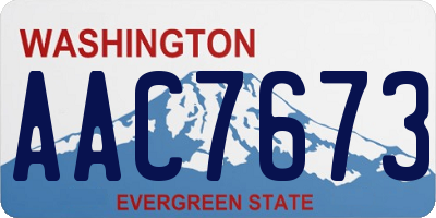 WA license plate AAC7673