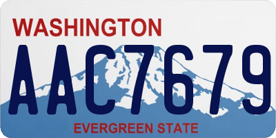 WA license plate AAC7679