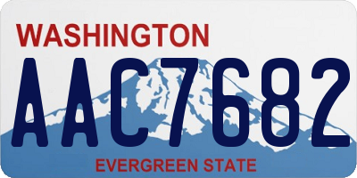 WA license plate AAC7682