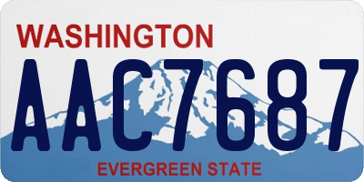 WA license plate AAC7687
