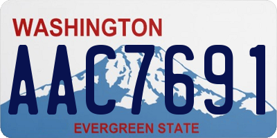 WA license plate AAC7691