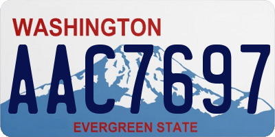 WA license plate AAC7697