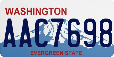 WA license plate AAC7698