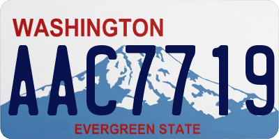 WA license plate AAC7719