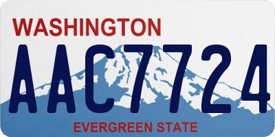 WA license plate AAC7724