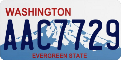 WA license plate AAC7729