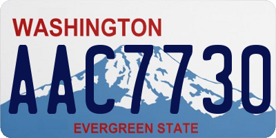 WA license plate AAC7730