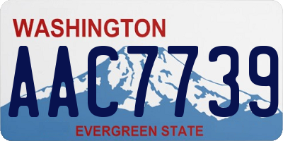 WA license plate AAC7739