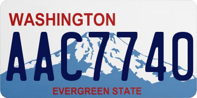WA license plate AAC7740