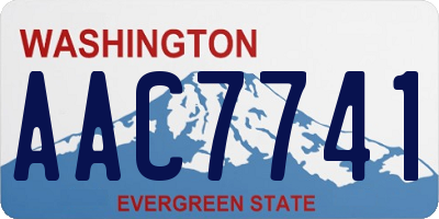 WA license plate AAC7741