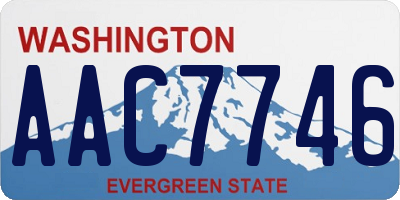 WA license plate AAC7746