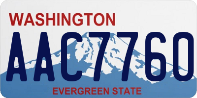 WA license plate AAC7760