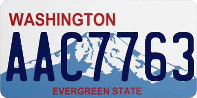 WA license plate AAC7763
