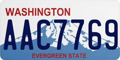 WA license plate AAC7769
