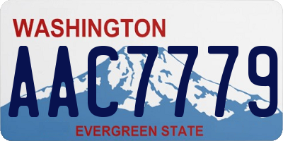 WA license plate AAC7779