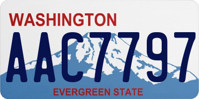 WA license plate AAC7797