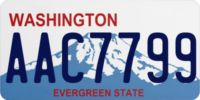 WA license plate AAC7799