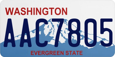 WA license plate AAC7805