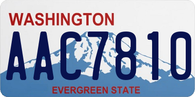 WA license plate AAC7810