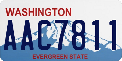 WA license plate AAC7811