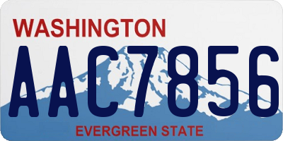 WA license plate AAC7856