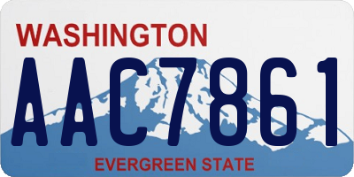 WA license plate AAC7861