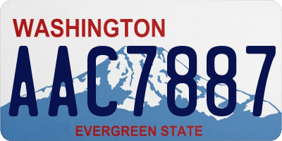 WA license plate AAC7887