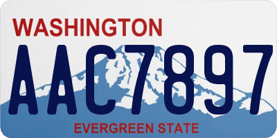 WA license plate AAC7897